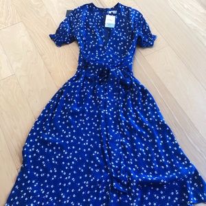 Betina Floral Print Farrah Wrap Midi Dress